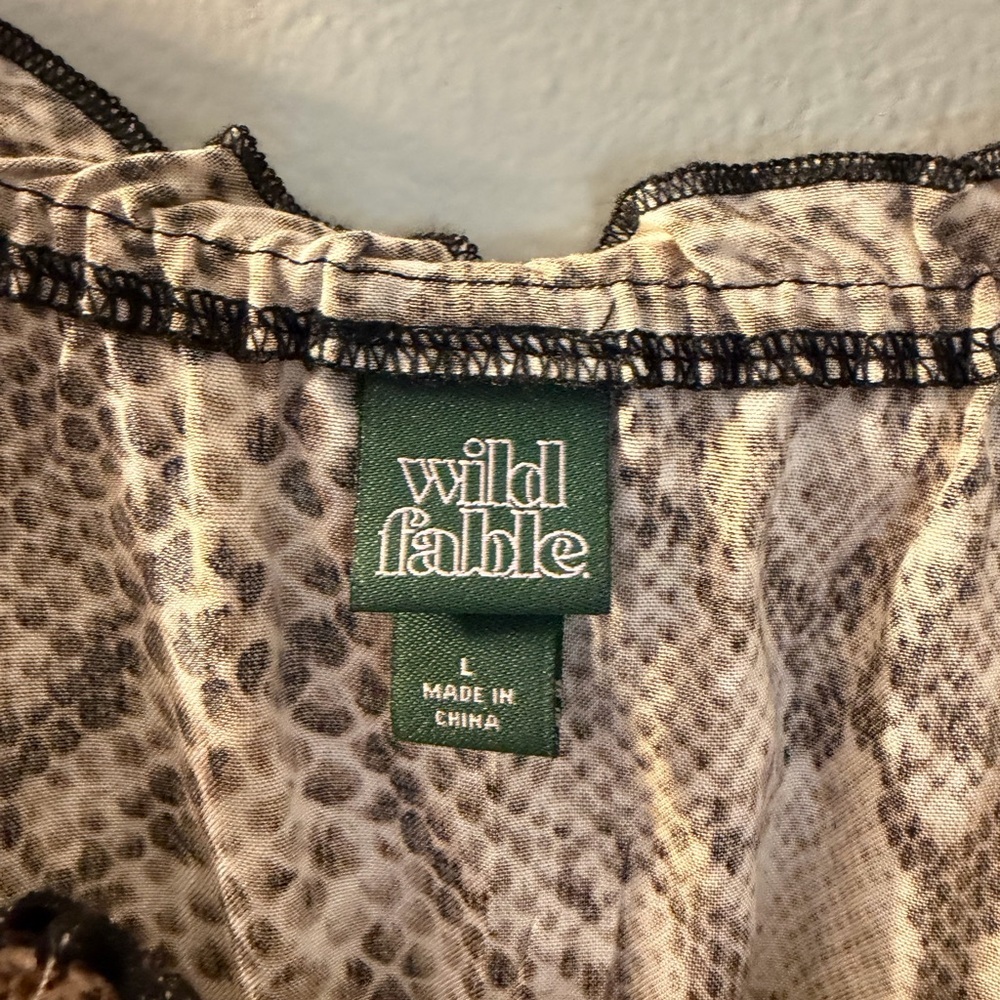 Wild Fable Neutral Snake Print Maxi Slip Dress - Picture 4 of 5